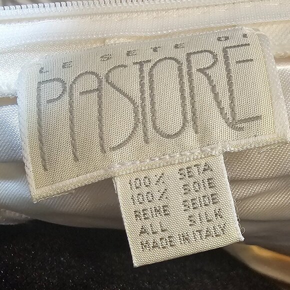 Le Sete of Pastore Ivory Silk Wedding Gown 12 NWT - Picture 7 of 10